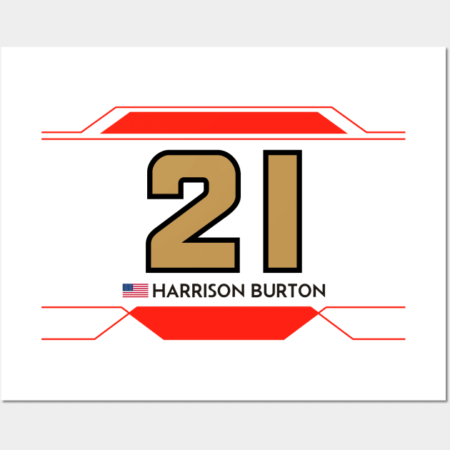 Harrison Burton #21 2023 NASCAR Design Wall Art by AR Designs 